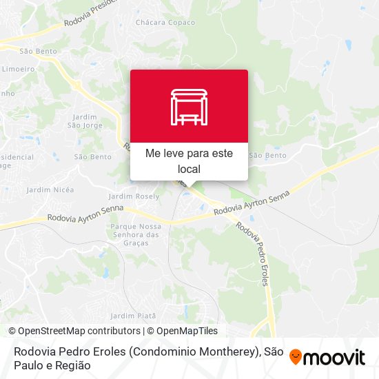 Rodovia Pedro Eroles (Condominio Montherey) mapa