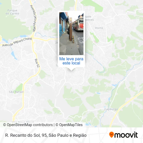 R. Recanto do Sol, 95 mapa
