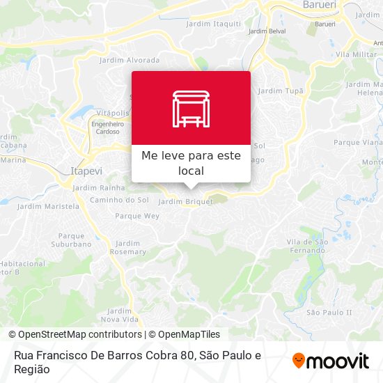 Rua Francisco De Barros Cobra 80 mapa