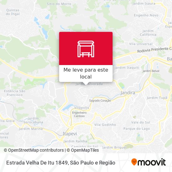 Estrada Velha De Itu 1849 mapa