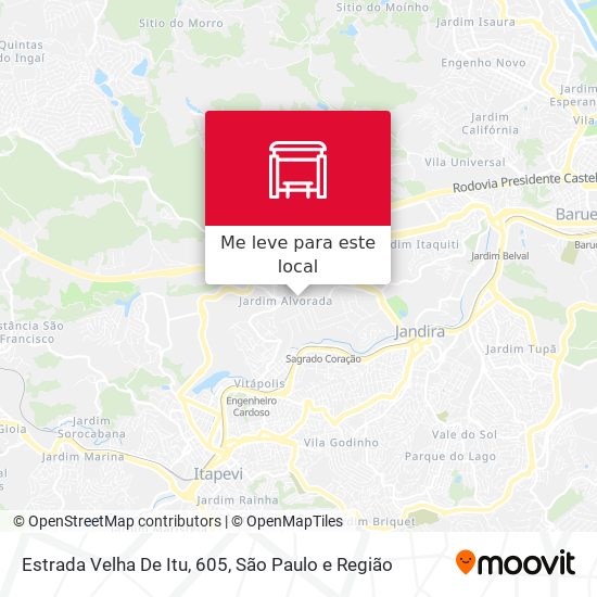 Estrada Velha De Itu, 605 mapa