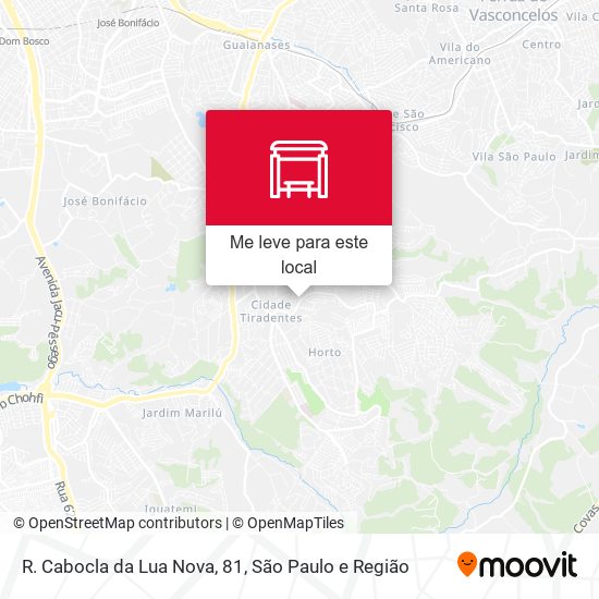R. Cabocla da Lua Nova, 81 mapa