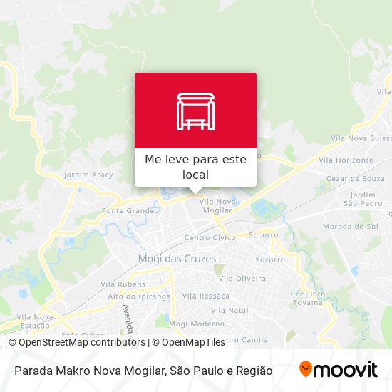Parada Makro Nova Mogilar mapa