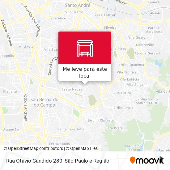 Rua Otávio Cândido 280 mapa