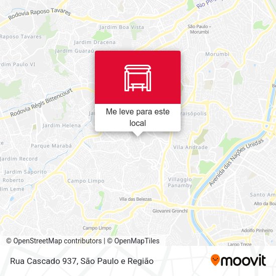 Rua Cascado 937 mapa