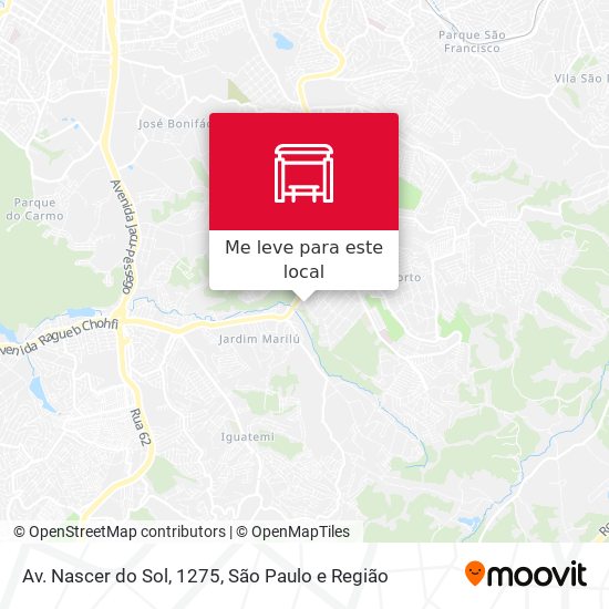 Av. Nascer do Sol, 1275 mapa