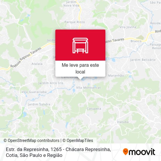 Estr. da Represinha, 1265 - Chácara Represinha, Cotia mapa