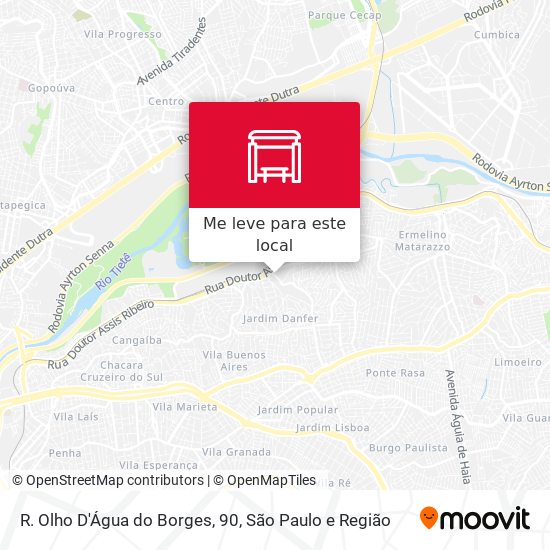 R. Olho D'Água do Borges, 90 mapa