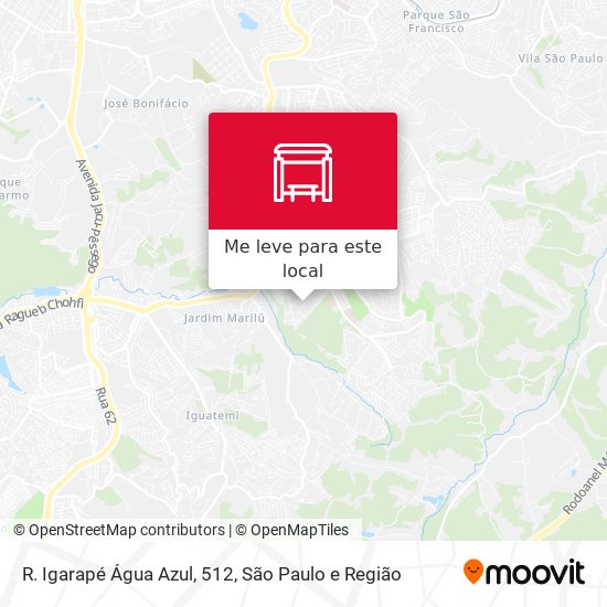 R. Igarapé Água Azul, 512 mapa