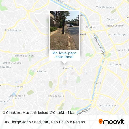 Av. Jorge João Saad, 900 mapa