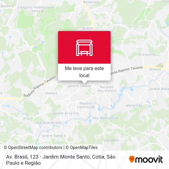 Av. Brasil, 123 - Jardim Monte Santo, Cotia mapa