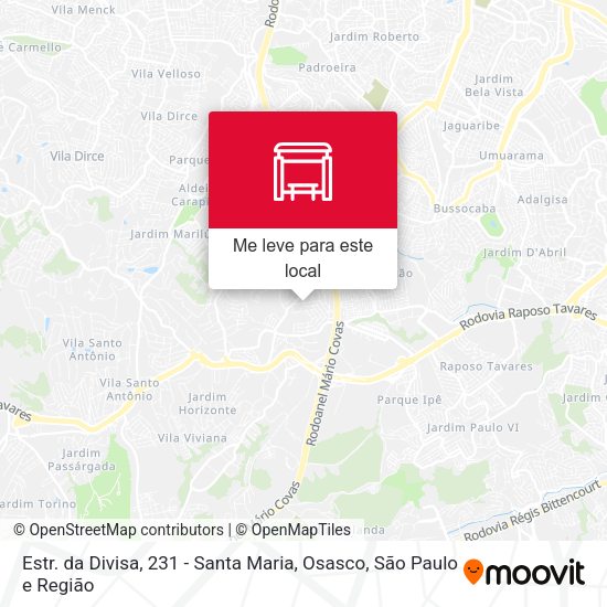 Estr. da Divisa, 231 - Santa Maria, Osasco mapa