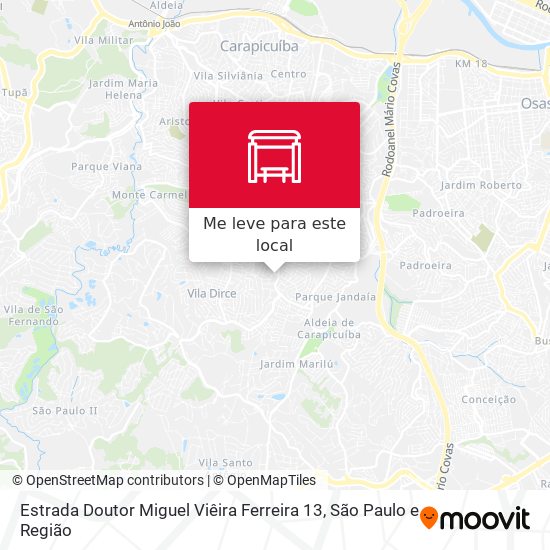 Estrada Doutor Miguel Viêira Ferreira 13 mapa