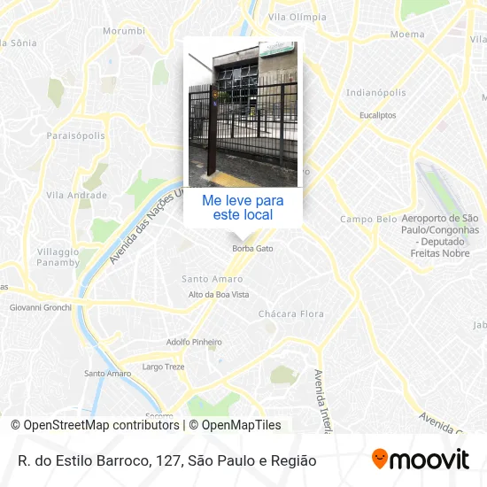 R. do Estilo Barroco, 127 mapa