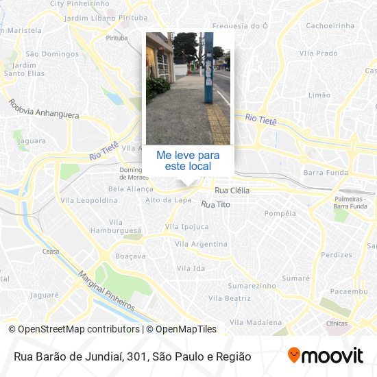 Rua Barão de Jundiaí, 301 mapa