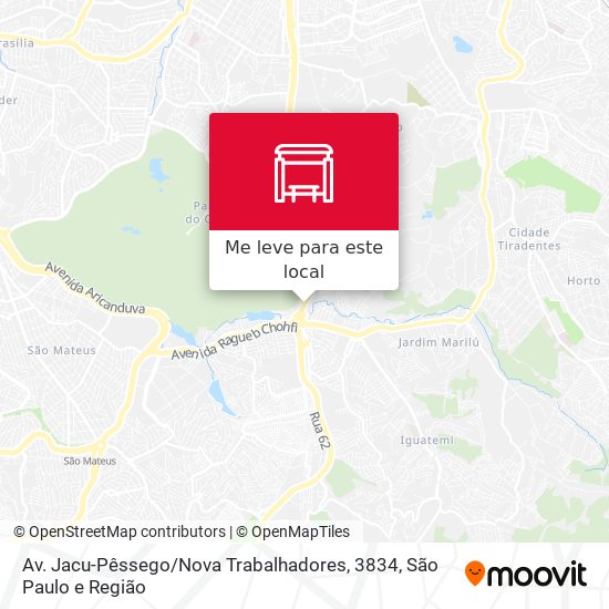 Av. Jacu-Pêssego / Nova Trabalhadores, 3834 mapa