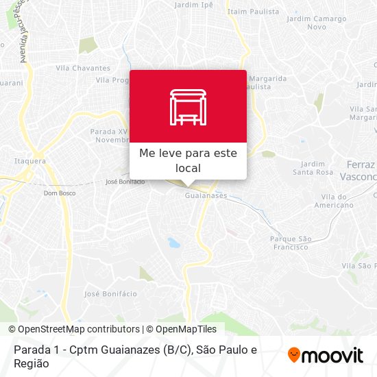 Parada 1 - Cptm Guaianazes (B / C) mapa