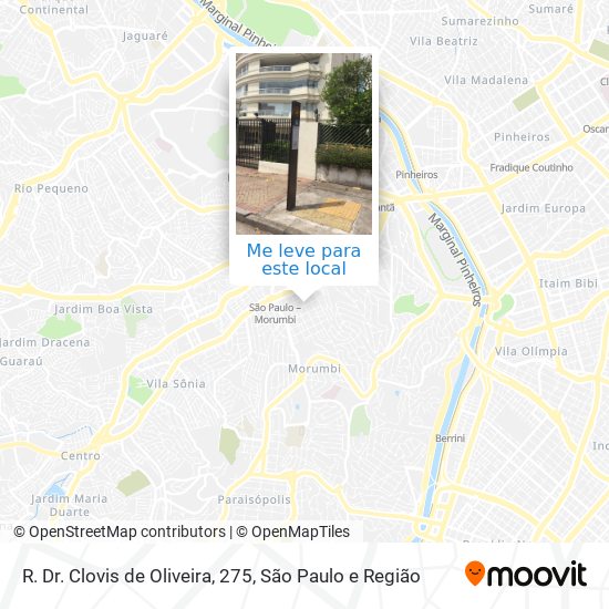 R. Dr. Clovis de Oliveira, 275 mapa