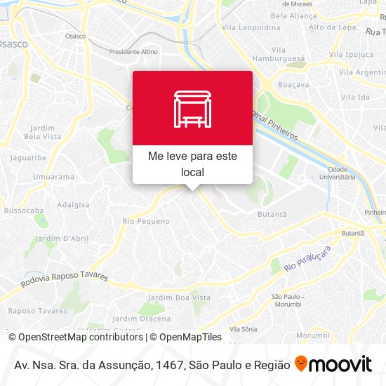 Av. Nsa. Sra. da Assunção, 1467 mapa