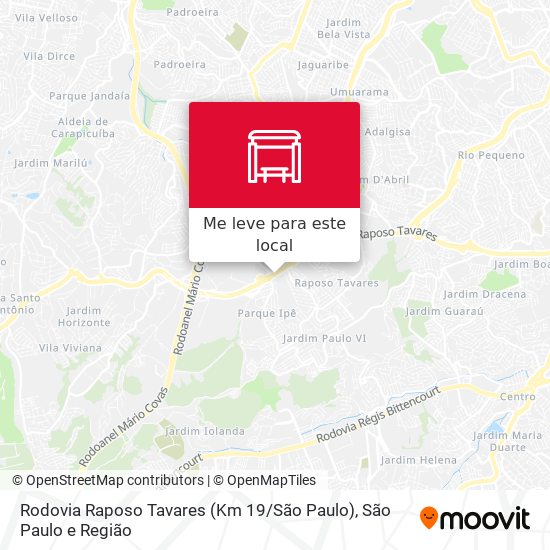 Rodovia Raposo Tavares (Km 19 / São Paulo) mapa