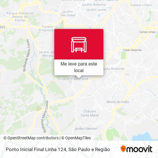 Ponto Inicial Final Linha 124 mapa
