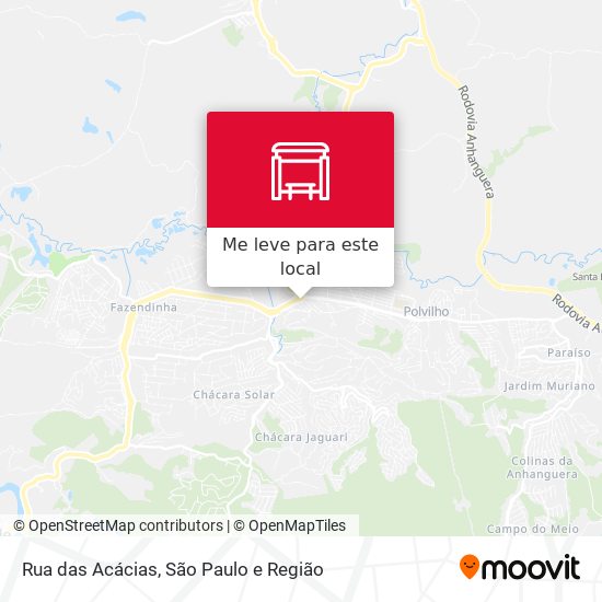 Rua das Acácias mapa