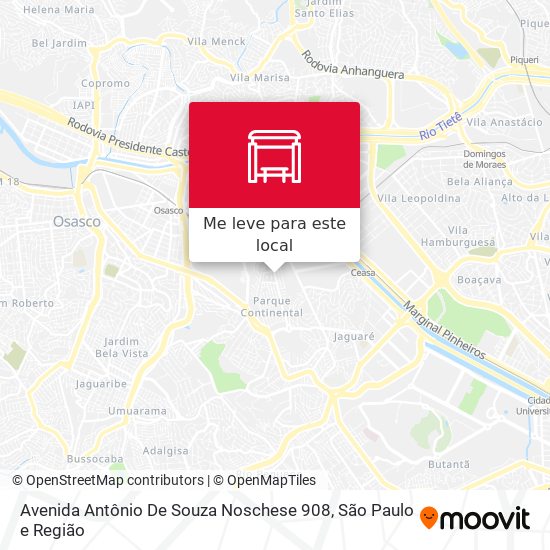 Avenida Antônio De Souza Noschese 908 mapa