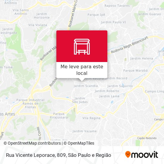 Rua Vicente Leporace, 809 mapa