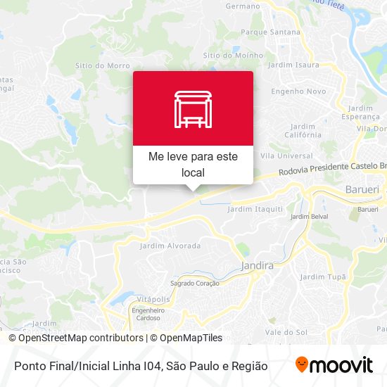 Ponto Final/Inicial Linha I04 mapa
