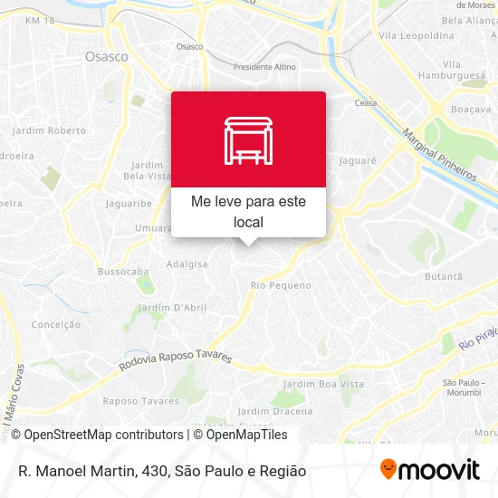 R. Manoel Martin, 430 mapa
