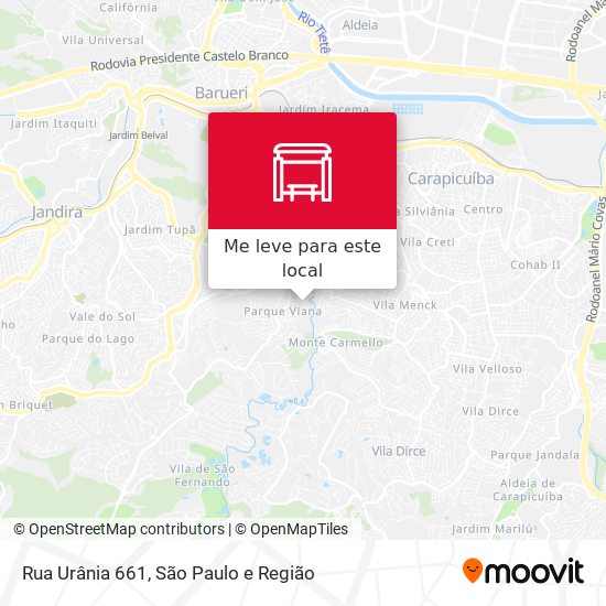Rua Urânia 661 mapa