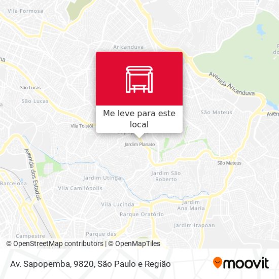 Av. Sapopemba, 9820 mapa