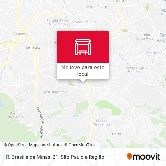 R. Brasília de Minas, 21 mapa