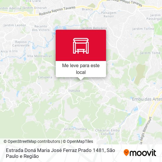 Estrada Doná Maria José Ferraz Prado 1481 mapa