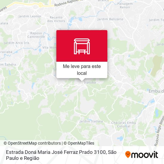 Estrada Doná Maria José Ferraz Prado 3100 mapa