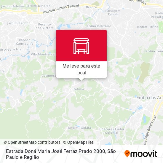Estrada Doná Maria José Ferraz Prado 2000 mapa