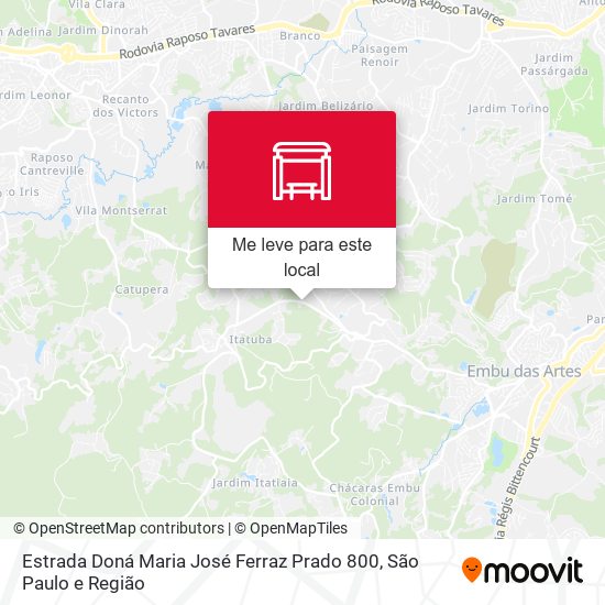 Estrada Doná Maria José Ferraz Prado 800 mapa