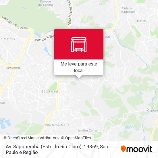 Av. Sapopemba (Estr. do Rio Claro), 19369 mapa