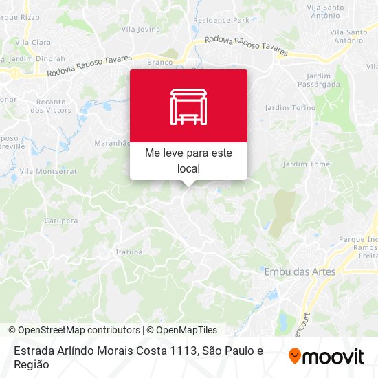 Estrada Arlíndo Morais Costa 1113 mapa