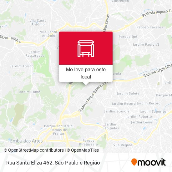 Rua Santa Eliza 462 mapa