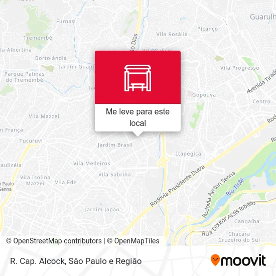 R. Cap. Alcock mapa