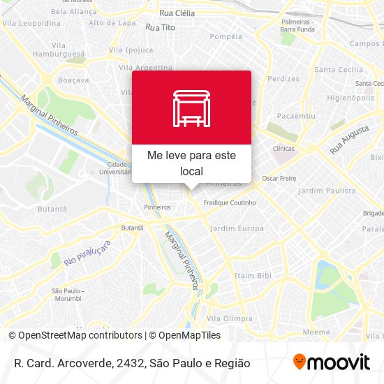 R. Card. Arcoverde, 2432 mapa