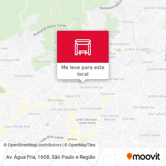 Av. Água Fria, 1608 mapa