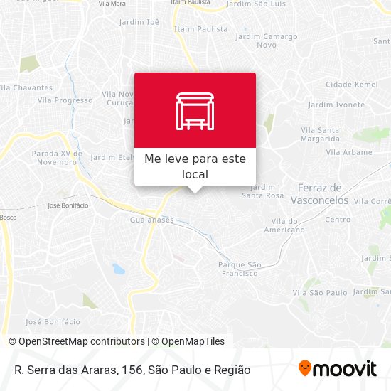 R. Serra das Araras, 156 mapa