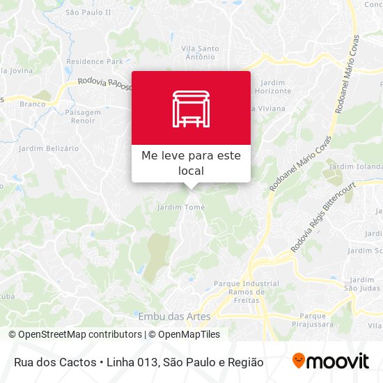 Rua dos Cactos • Linha 013 mapa
