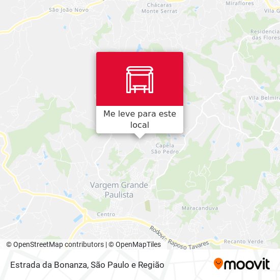 Estrada da Bonanza mapa
