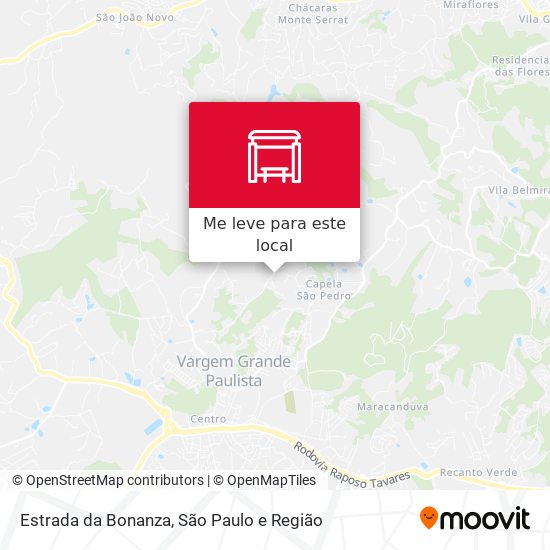 Estrada da Bonanza mapa