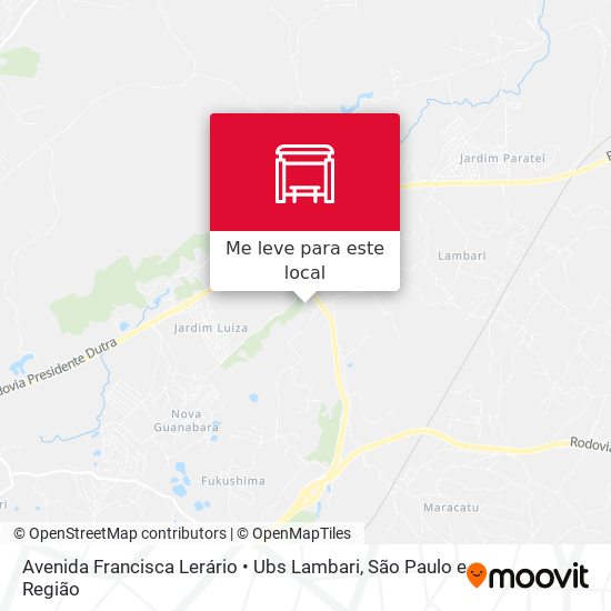 Avenida Francisca Lerário • Ubs Lambari mapa