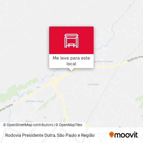 Rodovia Presidente Dutra mapa