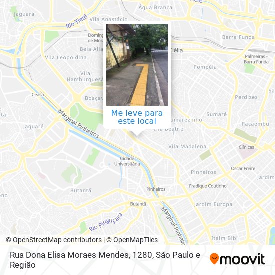 Rua Dona Elisa Moraes Mendes, 1280 mapa